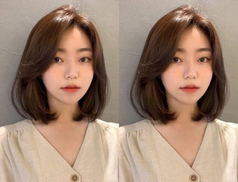tóc uốn cụp đuôi